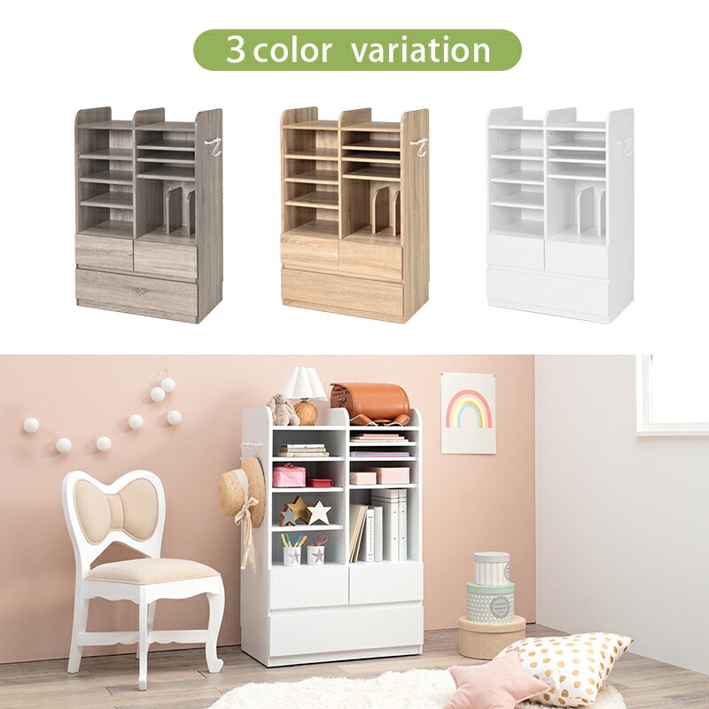 キャスター付きランドセルラック [ts121019] 大容量タイプ 幅68.5x高さ107cm グレー