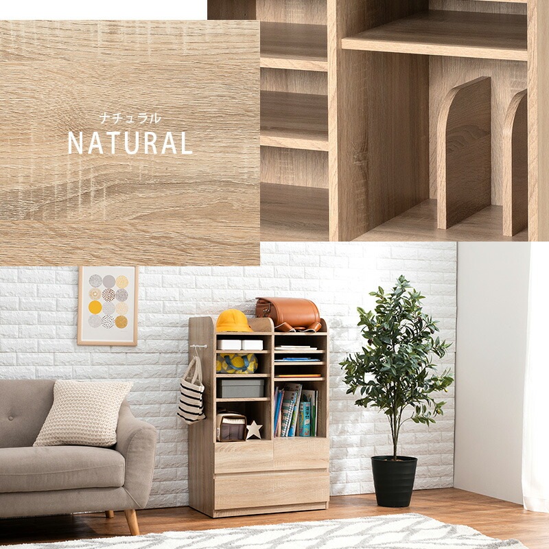 キャスター付きランドセルラック [ts121019] 大容量タイプ 幅68.5x高さ107cm グレー