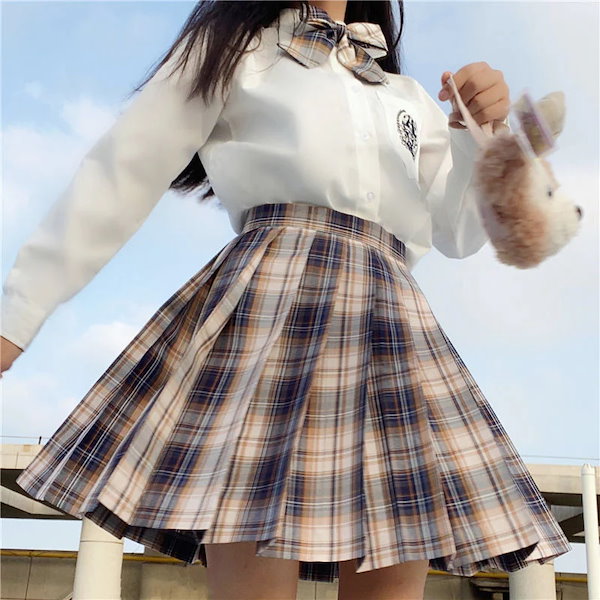キャメル　ブレザー　リボン　ブラウス　スカート  セット yyder225_1.jpg