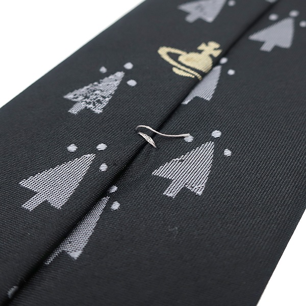 ヴィヴィアンウエストウッド Vivienne Westwood ネクタイ ツリー柄 7cm シルク ブラック×グレー 黒 オーブ 【中古】 ヴィヴィアンウエストウッド Vivienne Westwood ネクタイ ツリー柄 7cm シルク ブラック×グレー 黒 オーブ 【中古】