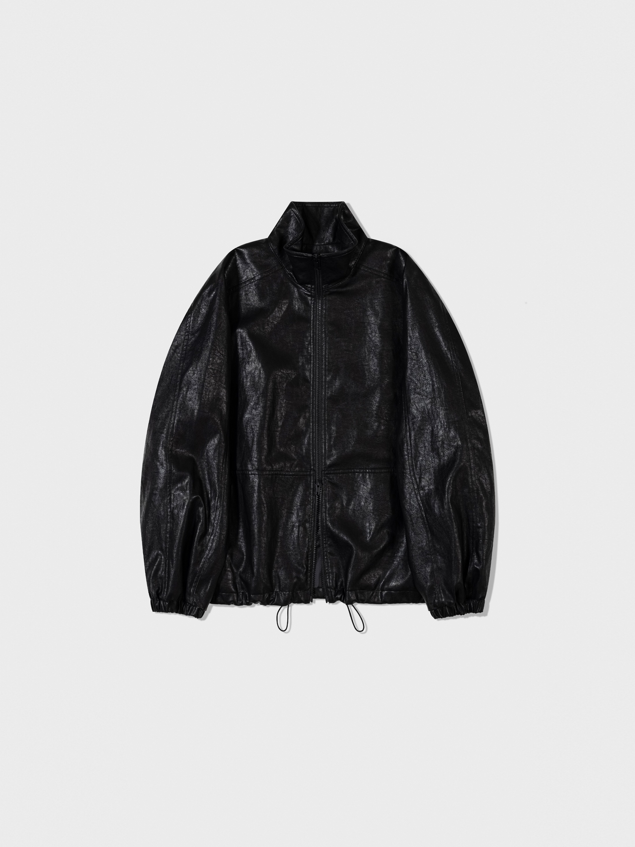 【LOW CLASSIC】 PADDED ZIP-UP BLOUSON : BLACK