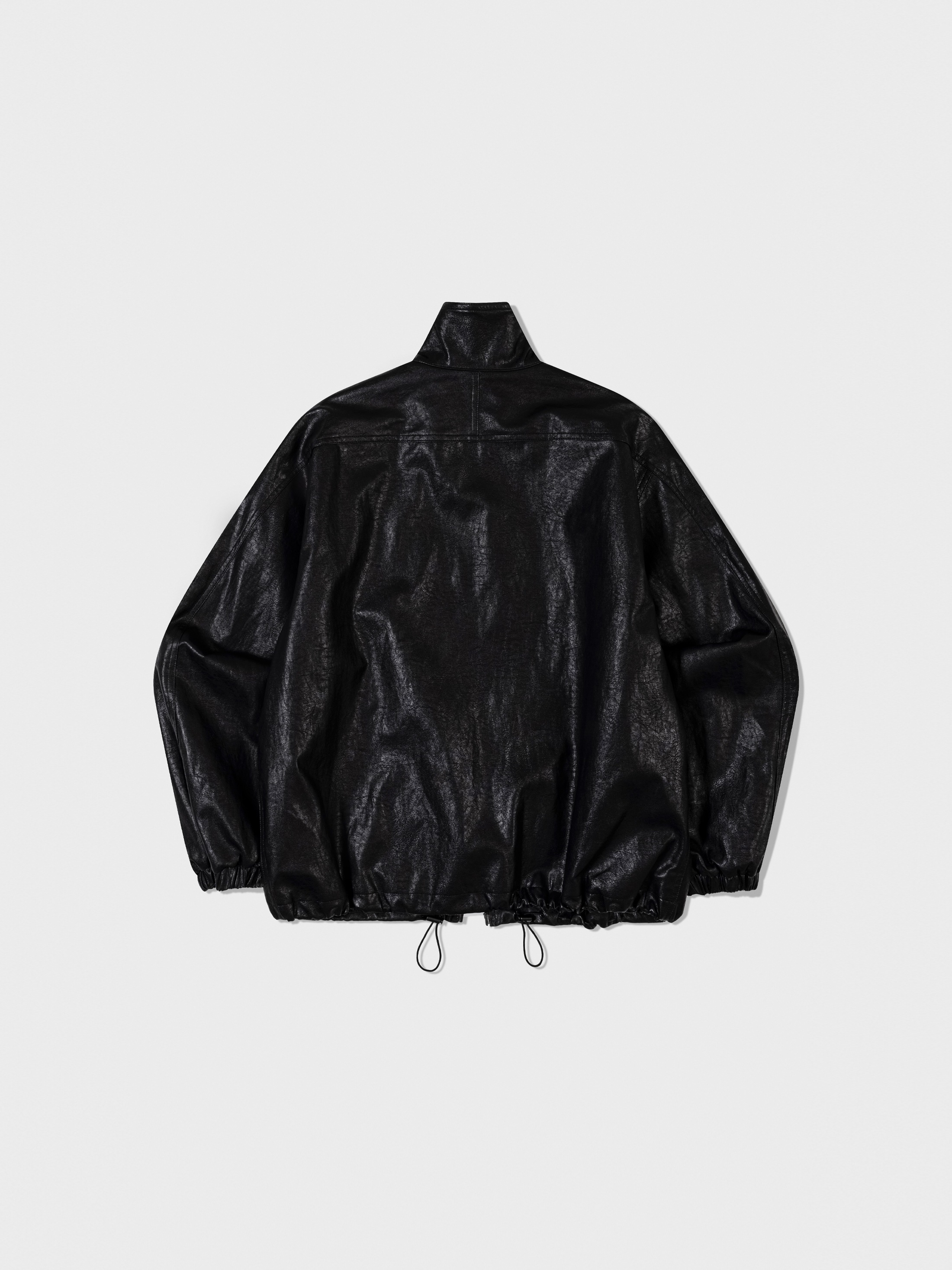 【LOW CLASSIC】 PADDED ZIP-UP BLOUSON : BLACK