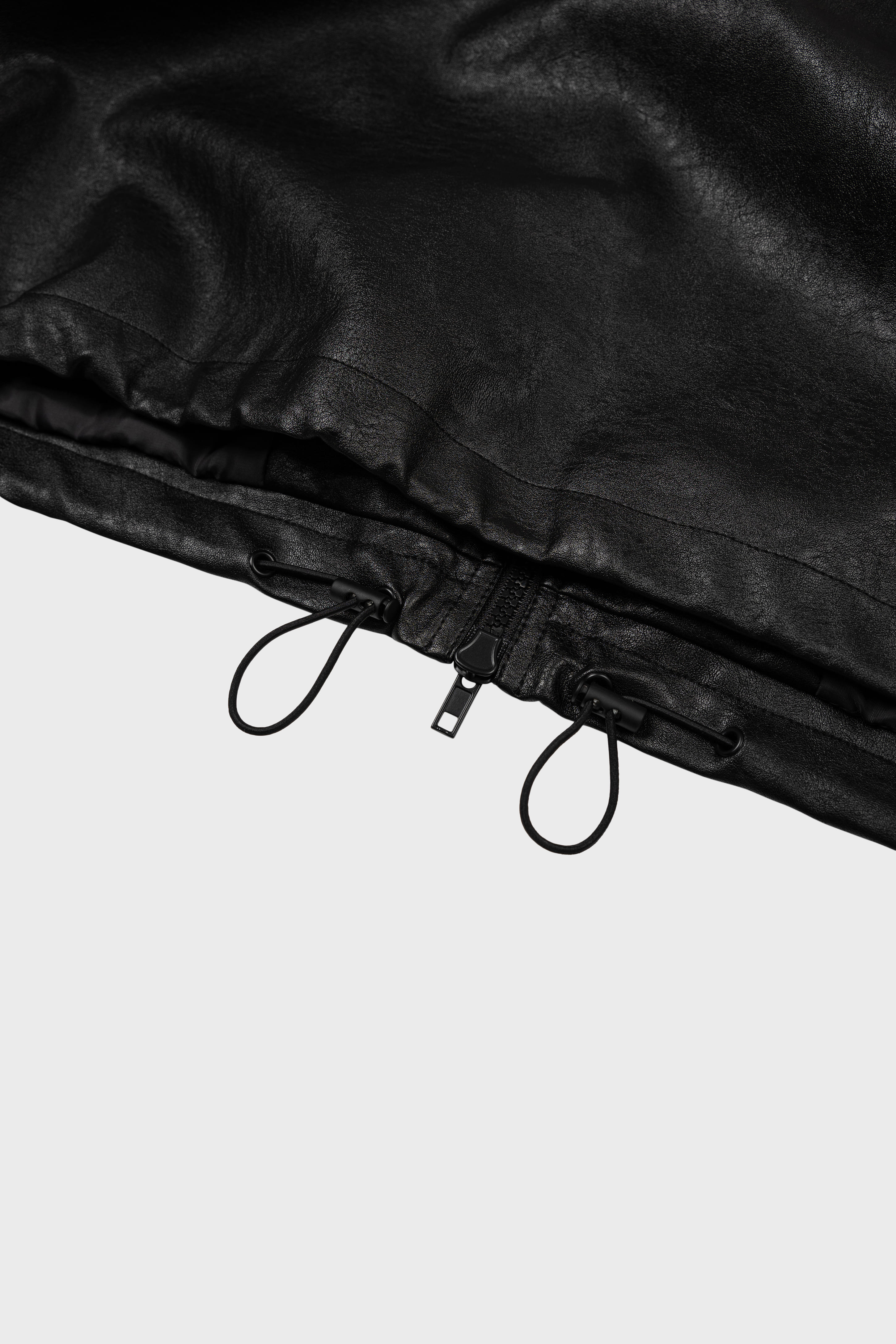 【LOW CLASSIC】 PADDED ZIP-UP BLOUSON : BLACK
