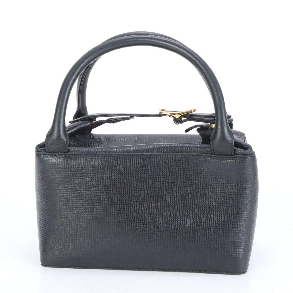 美品 ミニ ボストン ゴールド 金具 レザー ハンドバッグ トート レディース RUE CO10-5 中古