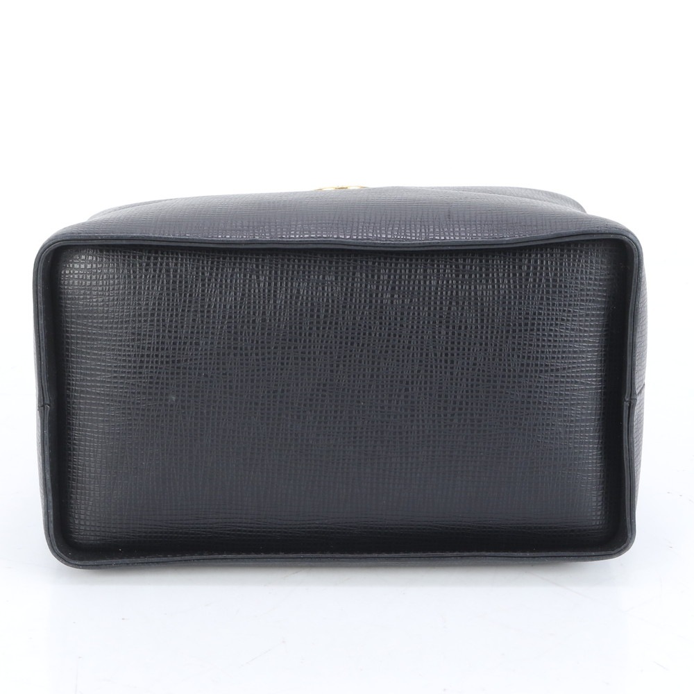 美品 ミニ ボストン ゴールド 金具 レザー ハンドバッグ トート レディース RUE CO10-5 中古