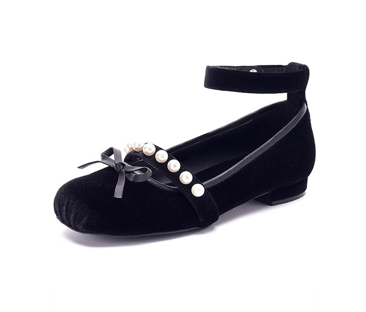 ストラップポイントメリージェーンシューズ[パール]