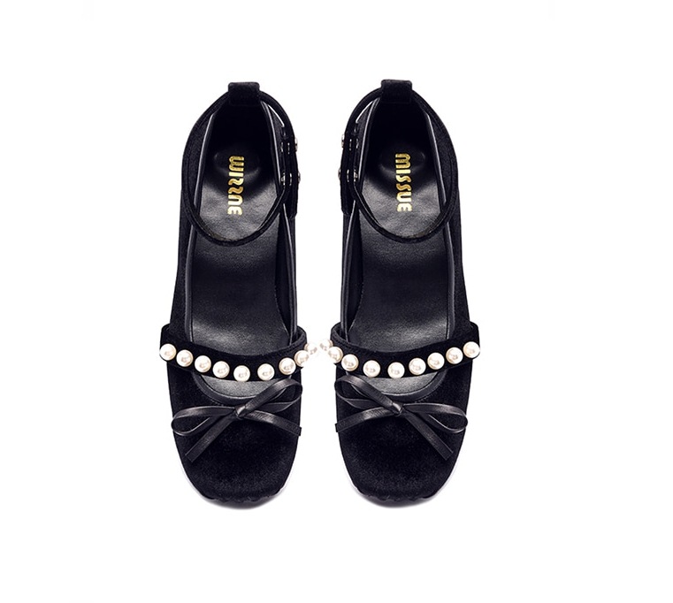 ストラップポイントメリージェーンシューズ[パール]