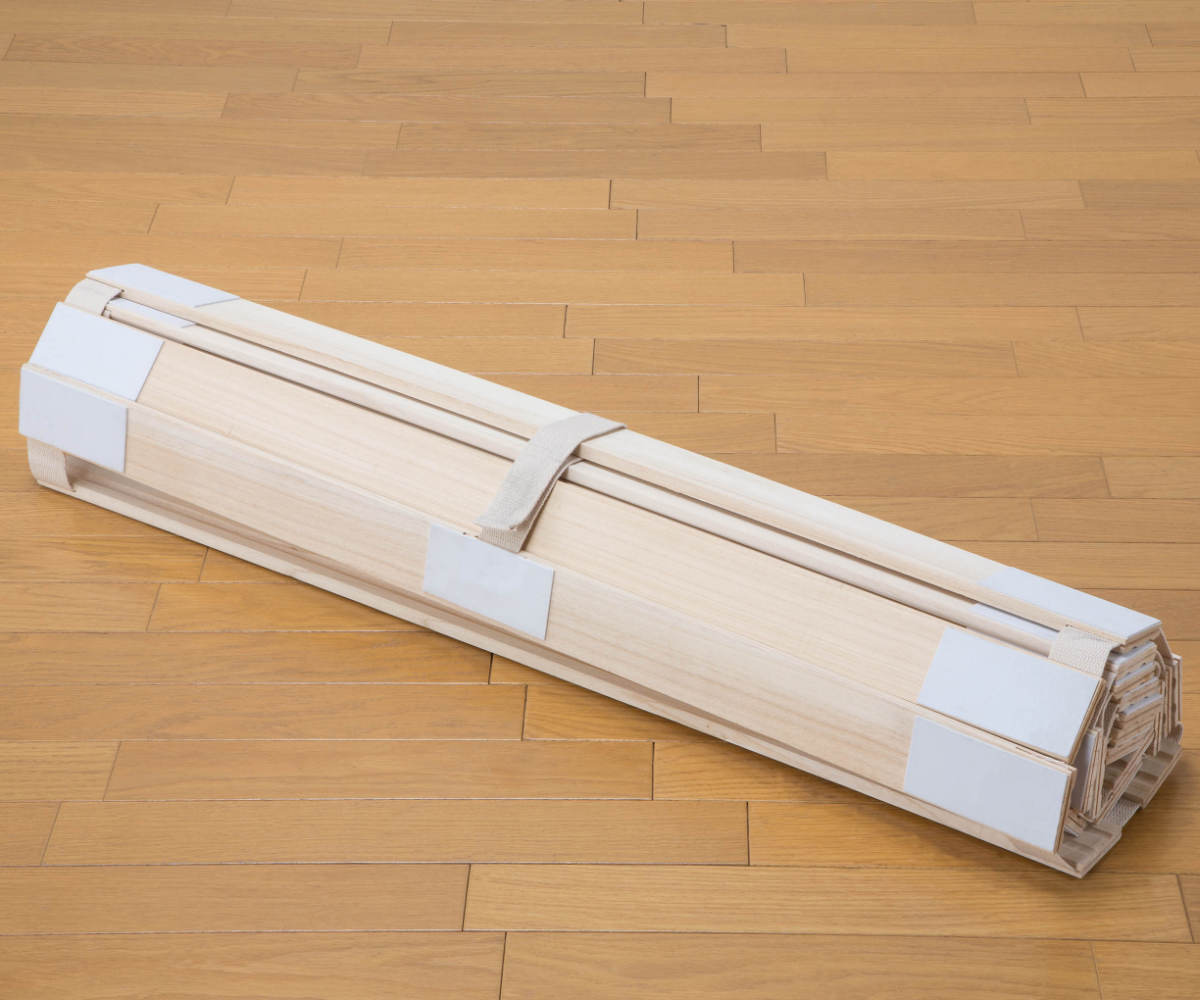 すのこベッド ロール式 100cmx200cm 桐 天然木 完成品 スノコ すのこ マット 折りたたみ 布団 ふとん 下 湿気 カビ 対策 薄い 軽い