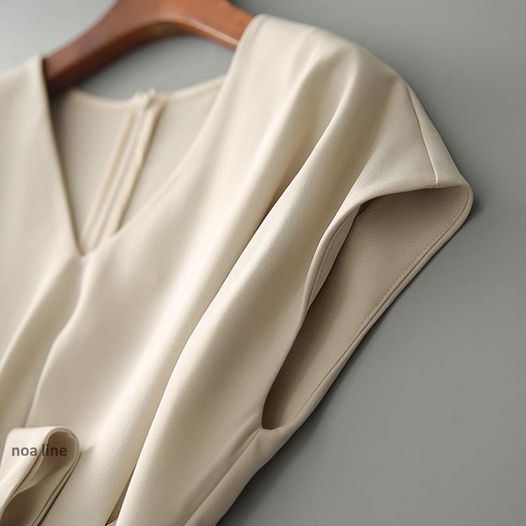 ワンピース レディース 40代 きれいめ マキシワンピース 春夏 半袖ワンピース 黒/白 Vネック リボン Aラインスカート オシャレ大人 通勤OL シンプル ワンピース レディース 40代 きれいめ マキシワンピース 春夏 半袖ワンピース 黒/白 Vネック リボン Aラインスカート オシャレ大人 通勤OL シンプル