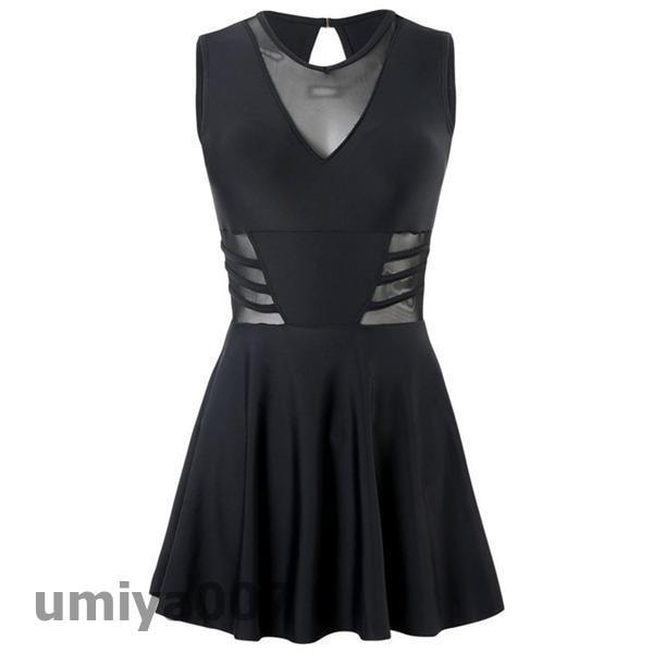 水着レディース ワンピース 体型カバー 20代 30代 40代 ママ水着 ビーチ 大人 可愛い リゾート 大きいサイズ 露出控えめ 黒 オールインワン 春コーデ