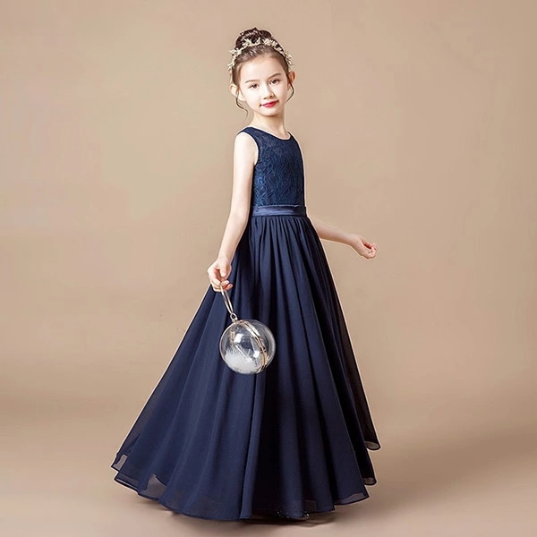 【期間特典】ピアノ発表会 ドレス 中学生 ワンピース ジュニアドレス 七五三 ネイビードレス キッズドレス シフォン レース ノースリーブ ロング丈 ワンピース シンプル バイオリン 160 袖なし 【期間特典】ピアノ発表会 ドレス 中学生 ワンピース ジュニアドレス 七五三 ネイビードレス キッズドレス シフォン レース ノースリーブ ロング丈 ワンピース シンプル バイオリン 160 袖なし