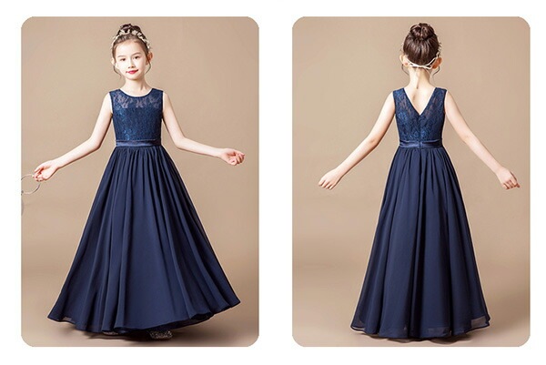 【期間特典】ピアノ発表会 ドレス 中学生 ワンピース ジュニアドレス 七五三 ネイビードレス キッズドレス シフォン レース ノースリーブ ロング丈 ワンピース シンプル バイオリン 160 袖なし 【期間特典】ピアノ発表会 ドレス 中学生 ワンピース ジュニアドレス 七五三 ネイビードレス キッズドレス シフォン レース ノースリーブ ロング丈 ワンピース シンプル バイオリン 160 袖なし