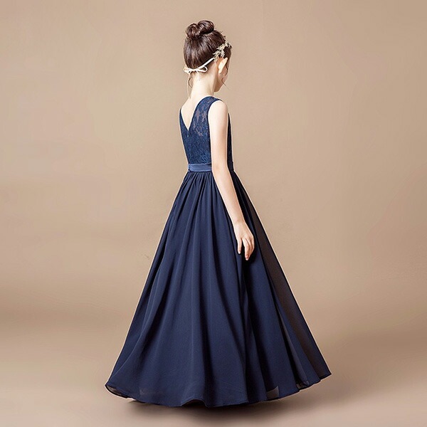 【期間特典】ピアノ発表会 ドレス 中学生 ワンピース ジュニアドレス 七五三 ネイビードレス キッズドレス シフォン レース ノースリーブ ロング丈 ワンピース シンプル バイオリン 160 袖なし 【期間特典】ピアノ発表会 ドレス 中学生 ワンピース ジュニアドレス 七五三 ネイビードレス キッズドレス シフォン レース ノースリーブ ロング丈 ワンピース シンプル バイオリン 160 袖なし