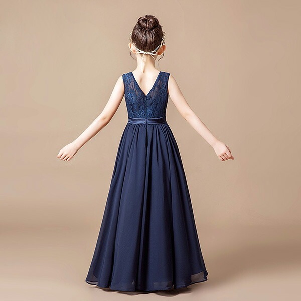 【期間特典】ピアノ発表会 ドレス 中学生 ワンピース ジュニアドレス 七五三 ネイビードレス キッズドレス シフォン レース ノースリーブ ロング丈 ワンピース シンプル バイオリン 160 袖なし 【期間特典】ピアノ発表会 ドレス 中学生 ワンピース ジュニアドレス 七五三 ネイビードレス キッズドレス シフォン レース ノースリーブ ロング丈 ワンピース シンプル バイオリン 160 袖なし