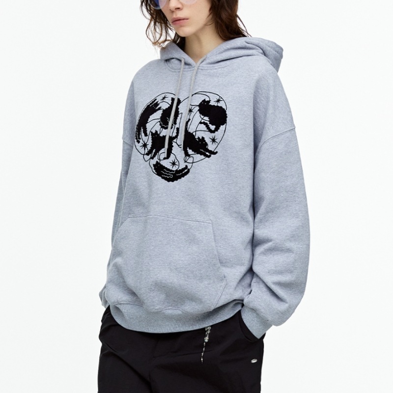 ファレットハートネロパーカーライトグレー