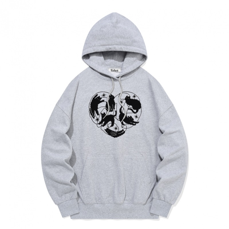 ファレットハートネロパーカーライトグレー