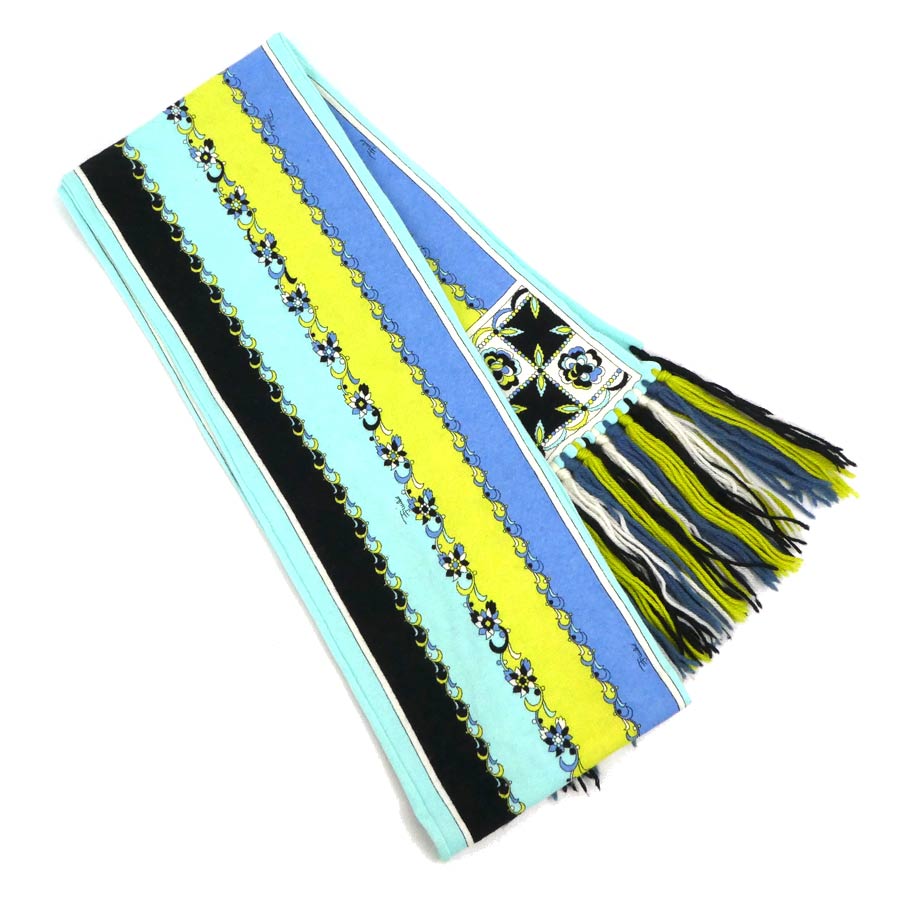 美ゆり　新品 未使用 EMILIO PUCCI ボーダーロゴマフラー 楽天市場】EMILIO PUCCI エミリオプッチ 8J639 09901 1522