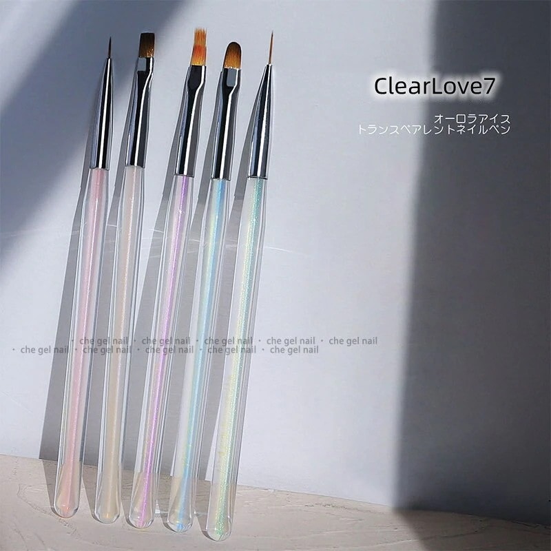 【10点セット】迅速な配達 5個セット ネイルブラシジェルネイル ジェルブラシネイル筆ブラシ平筆 ラウンドフレンチラインセルフネイル筆