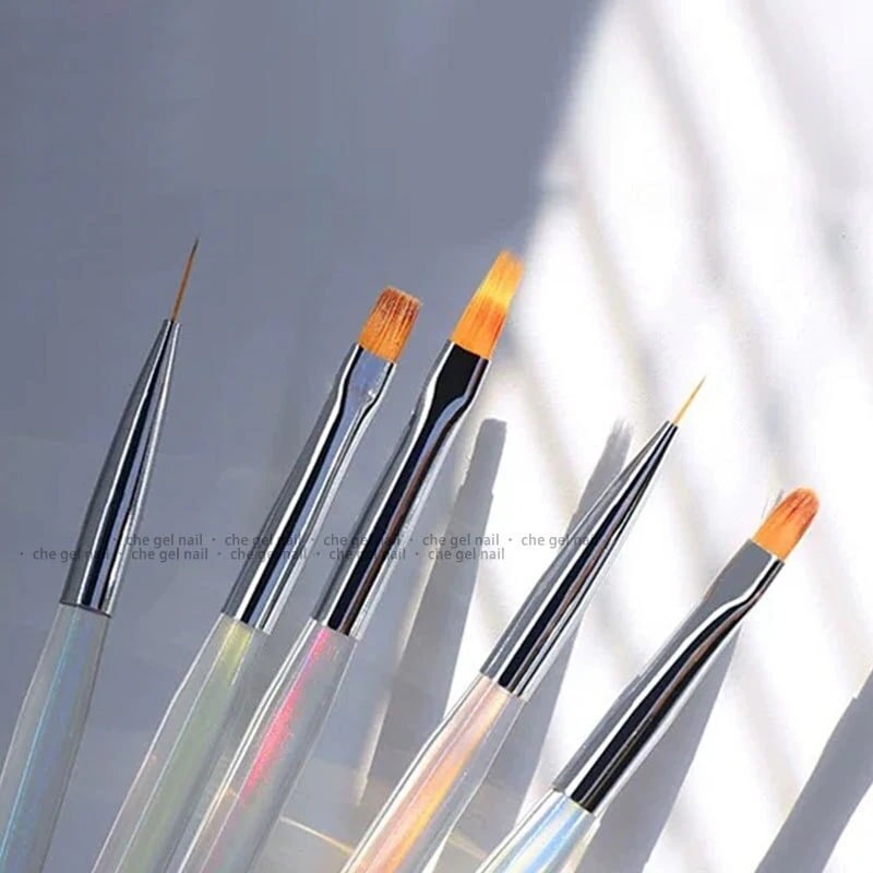 【10点セット】迅速な配達 5個セット ネイルブラシジェルネイル ジェルブラシネイル筆ブラシ平筆 ラウンドフレンチラインセルフネイル筆