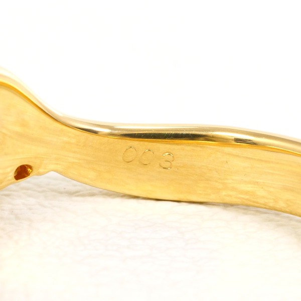 K18 18金 YG リング 13号 パール(真珠) 約6mm ダイヤ 0.03 ジュエリー 中古