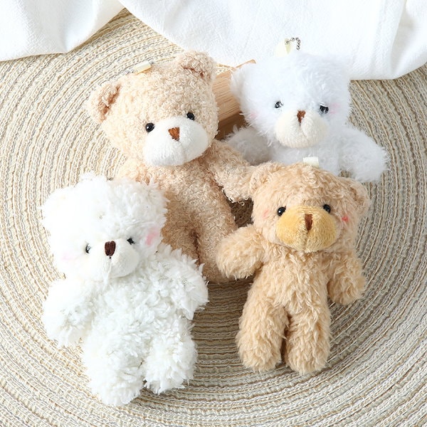 Qoo10] パールフリース クマぬいぐるみ キーホル