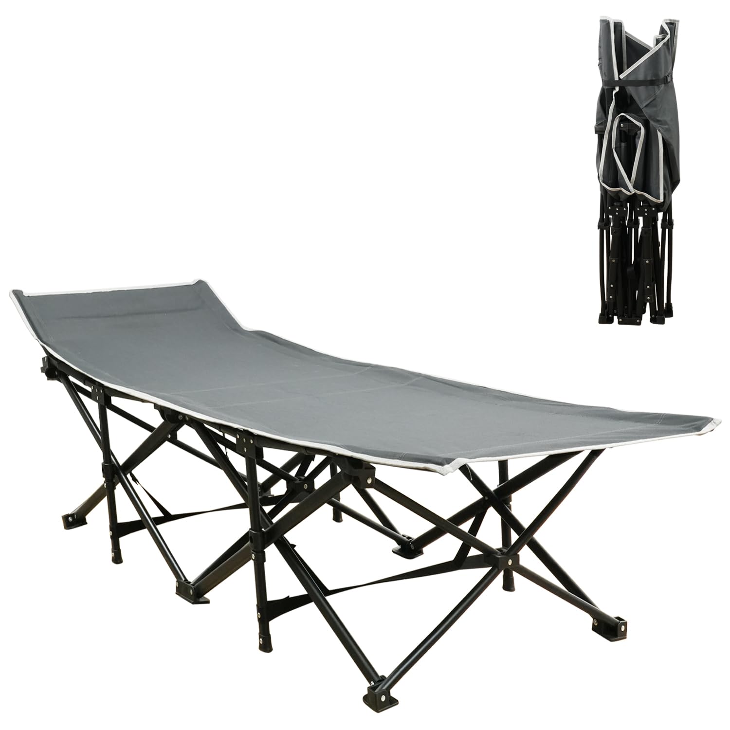 折りたたみベッド キャンプベッド こっと アウトドアベッド 簡易ベッド 組立不要 収納便利 耐荷重160kg 通気性 軽量 収納カバー付き