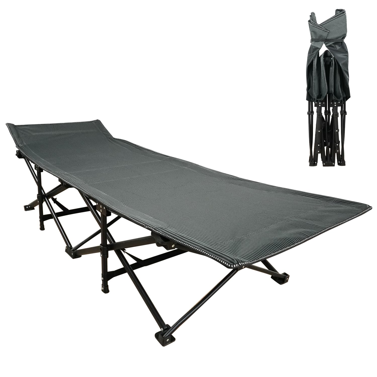折りたたみベッド キャンプベッド こっと アウトドアベッド 簡易ベッド 組立不要 収納便利 耐荷重160kg 通気性 軽量 収納カバー付き