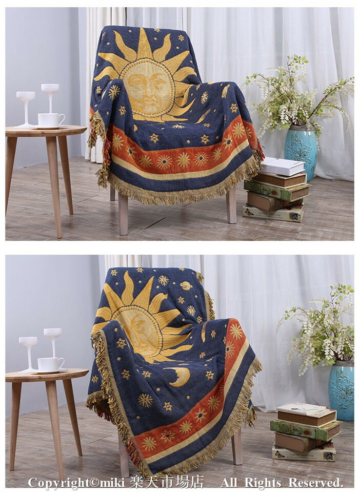 【大好評！最安値挑戦!】【即納】太陽神 毛布 ニット ブランケット 掛け毛布 大判 かわいい ひざ掛け プレゼント 通年使用 北欧風 ソファカバー おしゃれ 長方形 コットン ベッド ソファー マルチ