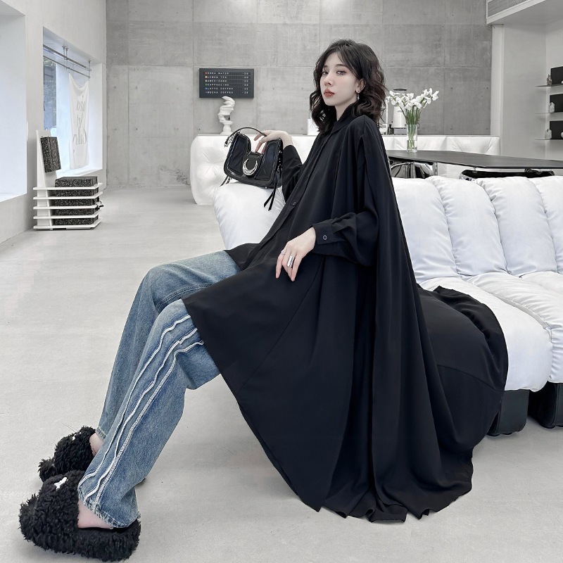 【J.Fashion】 2025秋 前短後長 ロングブラウス 不規則裾 おしゃれ レディース ロングシャツ チュニック 関連商品購入可能 メガ割