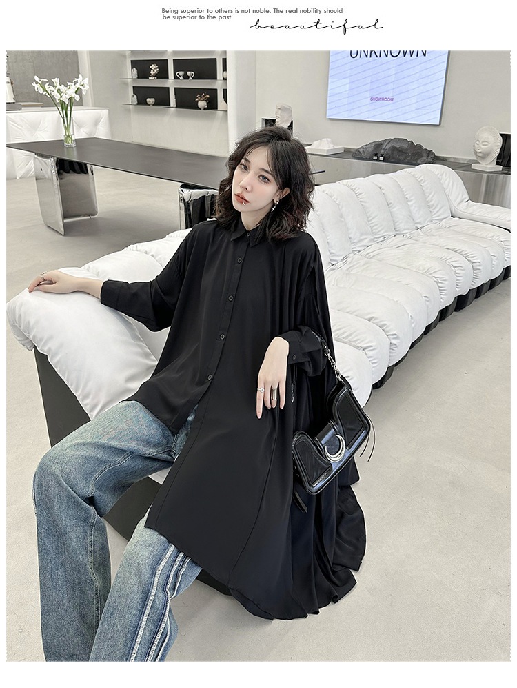 【J.Fashion】 2025秋 前短後長 ロングブラウス 不規則裾 おしゃれ レディース ロングシャツ チュニック 関連商品購入可能 メガ割