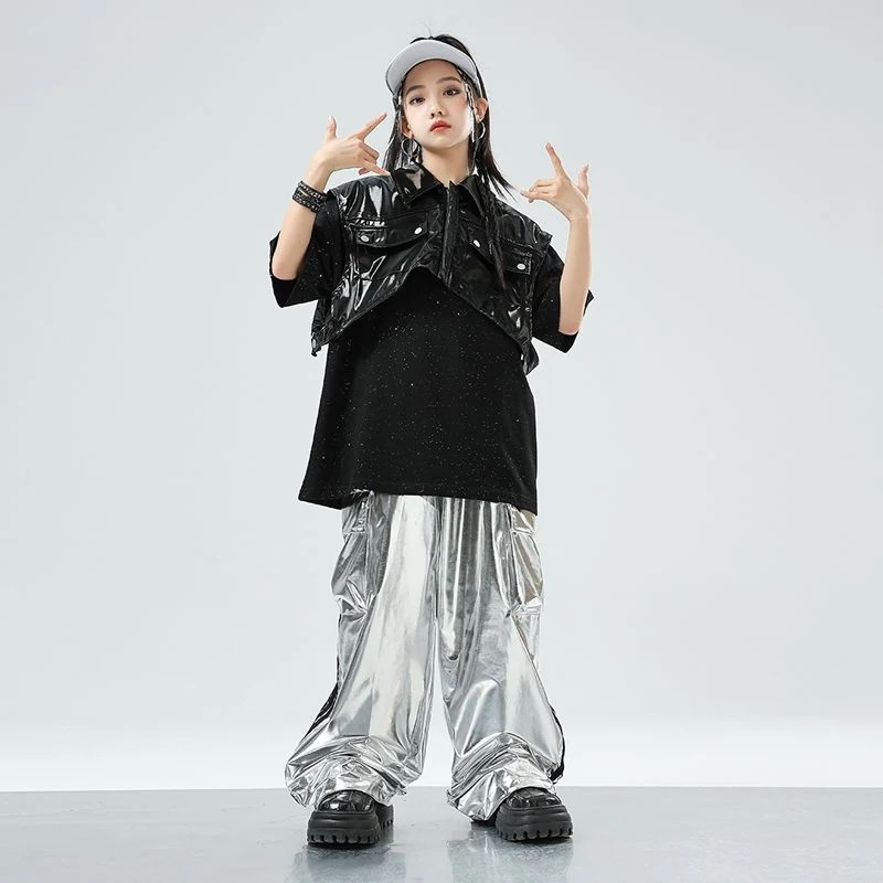 子供の街のダンスのファッション服のスーツの男女の子供のヒップホップのかっこいいジャズのダンスのhiphopのショーの棚の太鼓の出演服