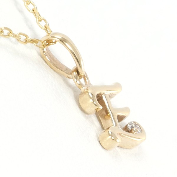 K10 10金 YG イエローゴールド ネックレス ダイヤ 0.01 約40cm ジュエリー 中古 K10 10金 YG イエローゴールド ネックレス ダイヤ 0.01 約40cm ジュエリー 中古