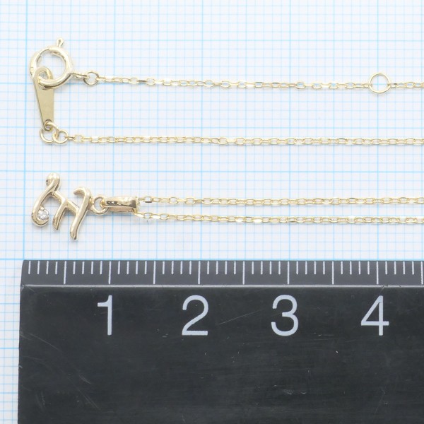 K10 10金 YG イエローゴールド ネックレス ダイヤ 0.01 約40cm ジュエリー 中古 K10 10金 YG イエローゴールド ネックレス ダイヤ 0.01 約40cm ジュエリー 中古