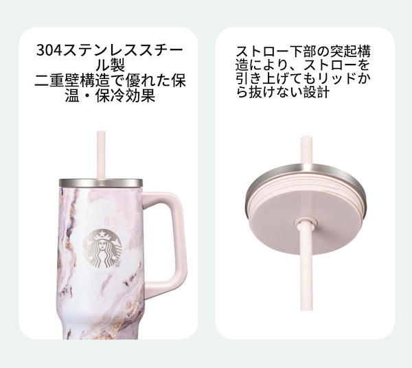 新品未使用 韓国限定 スターバックス swellピンクマーブル