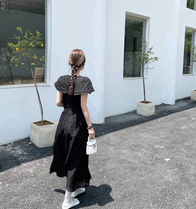 逃亡王女のチュールロングスカートは純粋で年齢を軽減するドールカラードレスレディースウエスト痩身