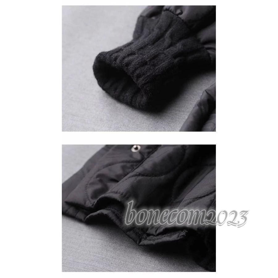 ニット レディース トップス リブニット 秋冬 長袖 厚手 レイヤード 切り替え 体型カバー セーター チュニック ドッキングニット ハイネック ゆったり 大きいサ youdear_xd-bc-0025