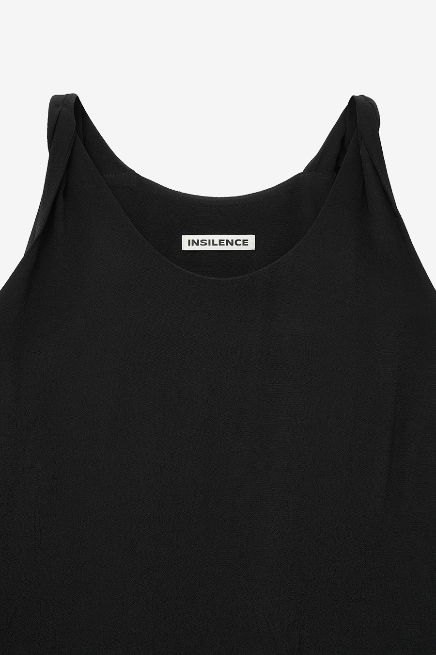 【INSILENCE】 DEMURE SLEEVELESS TOP : BLACK