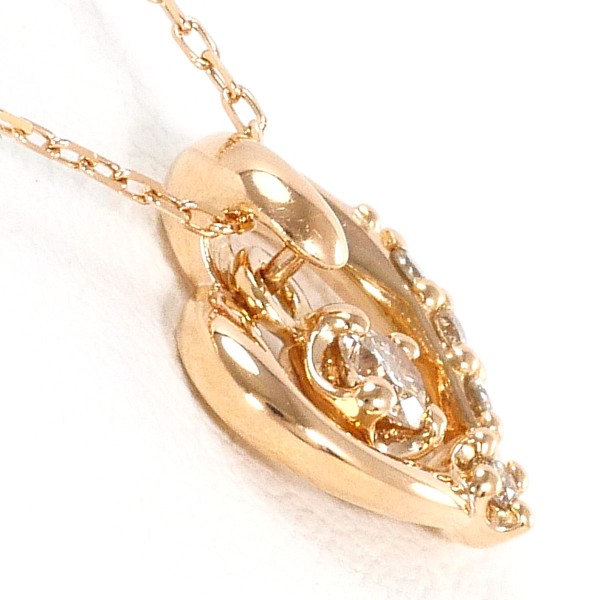 カナル4℃ K10PG ネックレス ダイヤ 総重量約1.0g 約40cm ジュエリー 中古 カナル4℃ K10PG ネックレス ダイヤ 総重量約1.0g 約40cm ジュエリー 中古