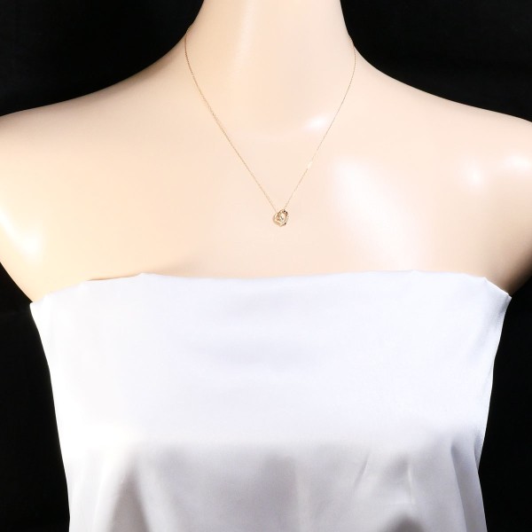 カナル4℃ K10PG ネックレス ダイヤ 総重量約1.0g 約40cm ジュエリー 中古 カナル4℃ K10PG ネックレス ダイヤ 総重量約1.0g 約40cm ジュエリー 中古