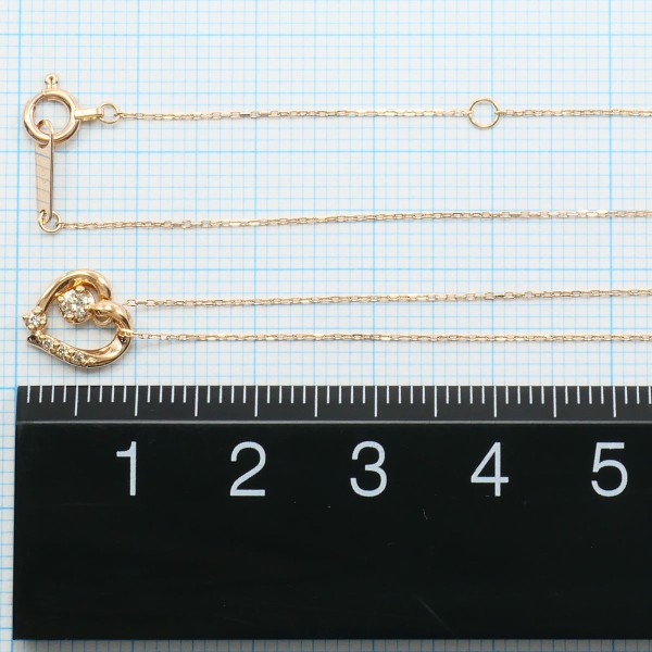 カナル4℃ K10PG ネックレス ダイヤ 総重量約1.0g 約40cm ジュエリー 中古 カナル4℃ K10PG ネックレス ダイヤ 総重量約1.0g 約40cm ジュエリー 中古