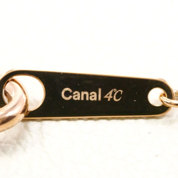 カナル4℃ K10PG ネックレス ダイヤ 総重量約1.0g 約40cm ジュエリー 中古 カナル4℃ K10PG ネックレス ダイヤ 総重量約1.0g 約40cm ジュエリー 中古