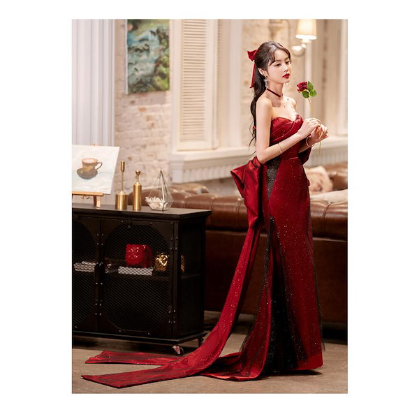 カラードレス マーメイドドレス パーティードレス イブニングドレス スパンコール ビスチェドレス ファスナー フォーマル ゲストドレス セクシー 大きいサイズ ウェディングドレス ウエディングドレス カラードレス