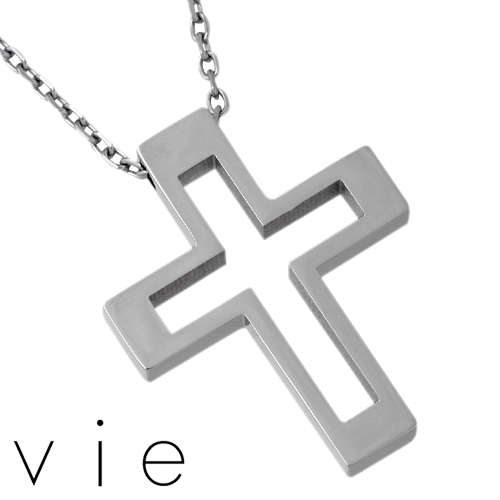ヴィー vie ステンレス クロス ネックレス アクセサリー 金属金属アレルギー対応 ヴィー vie ステンレス クロス ネックレス アクセサリー 金属金属アレルギー対応