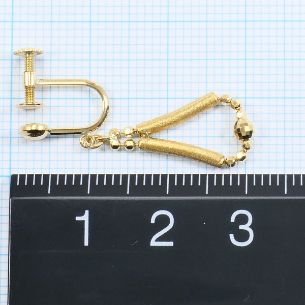 K18 18金 YG イエローゴールド イヤリング 総重量約2.1g ジュエリー 中古