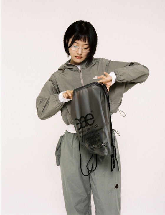 【aeae】 WEB LOGO GYM SACK : SHADOW 【aeae】 WEB LOGO GYM SACK : SHADOW
