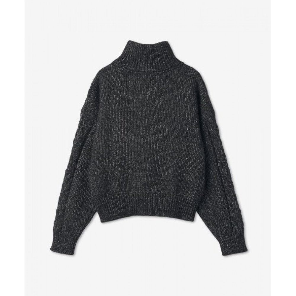 GANNI 女性用チャンキーケーブルニット-ブラック/K1771099 GANNI 女性用チャンキーケーブルニット-ブラック/K1771099