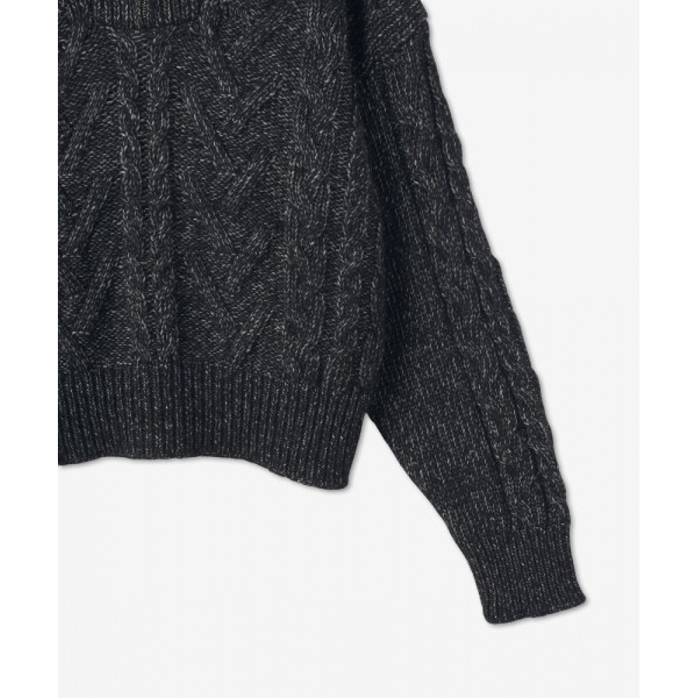 GANNI 女性用チャンキーケーブルニット-ブラック/K1771099 GANNI 女性用チャンキーケーブルニット-ブラック/K1771099