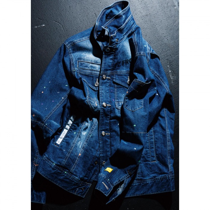 アイズフロンティア 冷感デニムワークジャケット 79 ネオスプラッシュブルー M 7450S