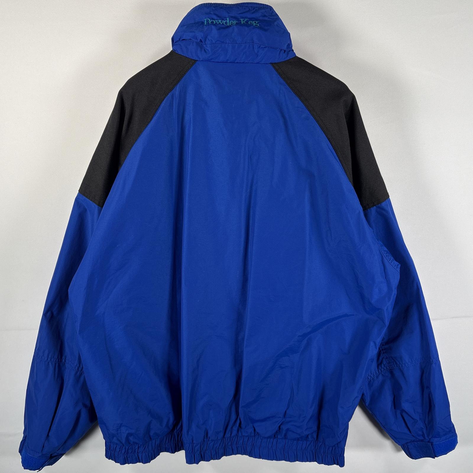 古着 90s/90年代 ナイロンジャケット マウンテンジャケット ワンポイントロゴ 大きいサイズ XL ブルー メンズ 古着 90s/90年代 ナイロンジャケット マウンテンジャケット ワンポイントロゴ 大きいサイズ XL ブルー メンズ