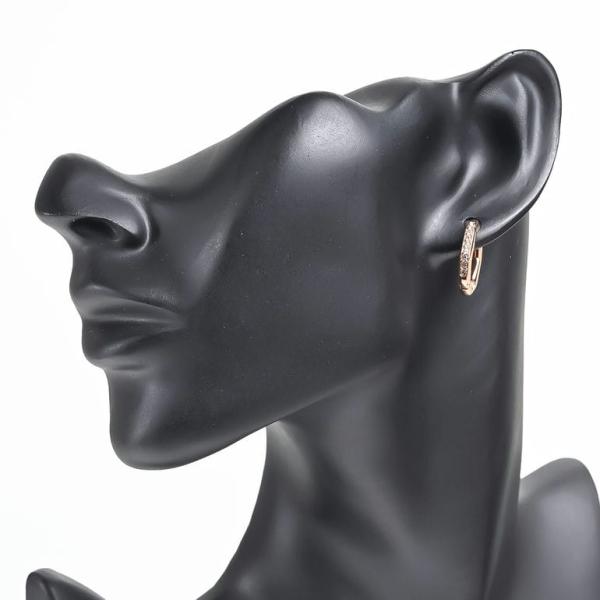 ピアス Dextera フープピアス オクタゴン クリア ローズゴールド 5743798 ジュエリー アクセサリー_3